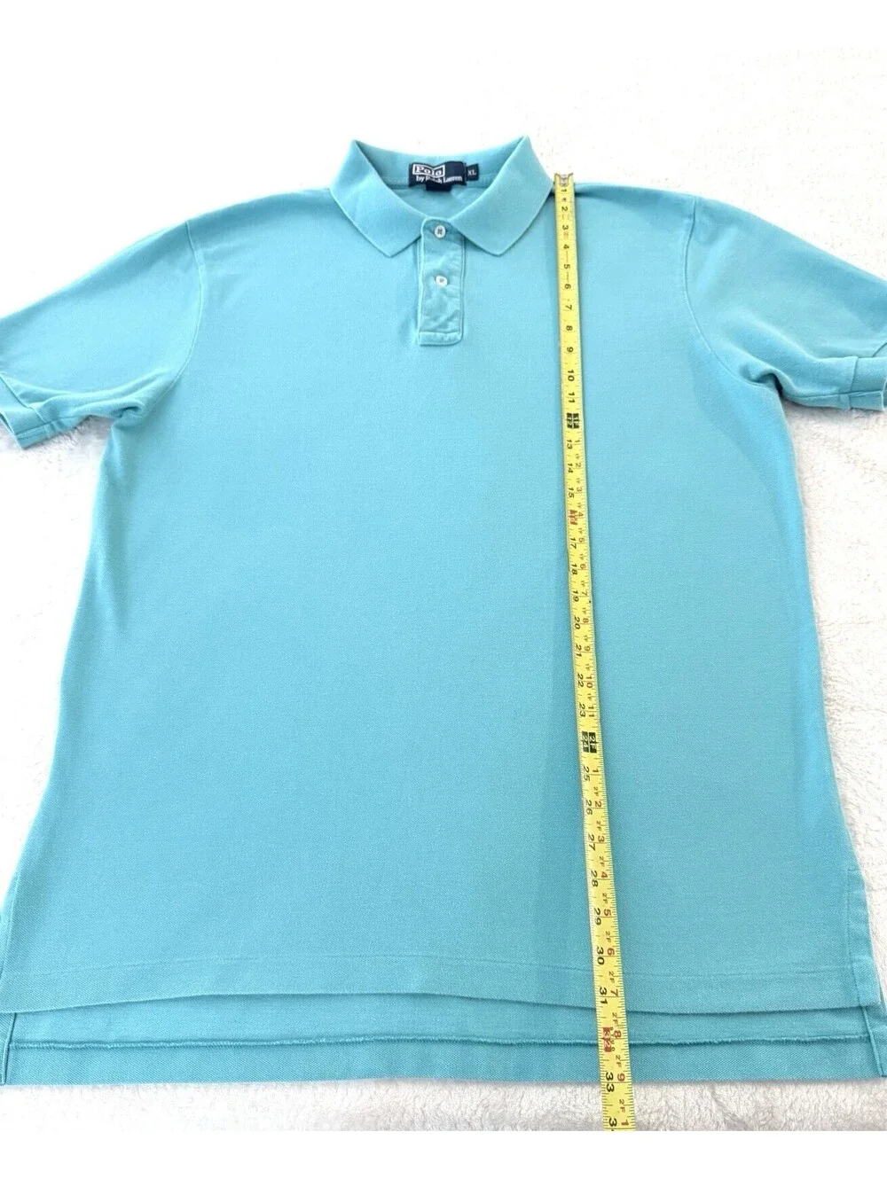 Polo Ralph Lauren Men’s XL Aqua Blue Mesh Polo Shirt Short Sleeve Pony Logo